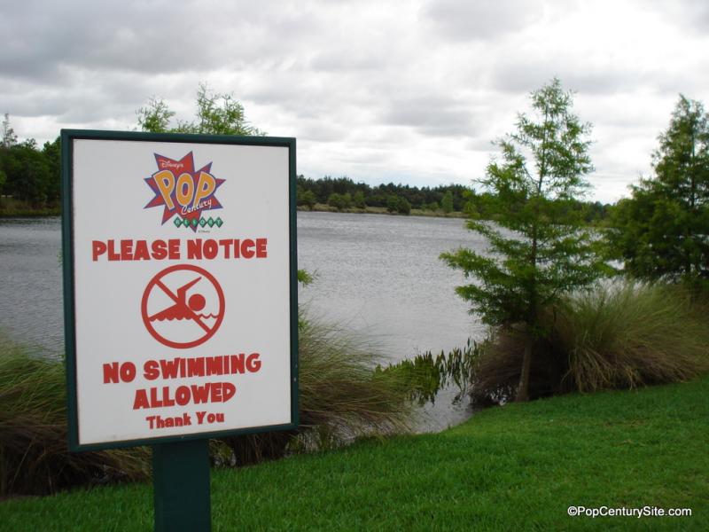 No Swimming Sign